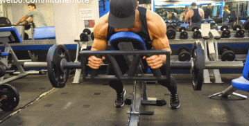 动作2，站姿EZ杆反手弯举