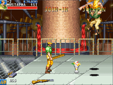 经典街机游戏恐龙快打被埋没的超强功能武器蓄力攻击