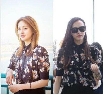 郑爽与唐嫣撞衫,一个看起来赏心悦目,一个却.