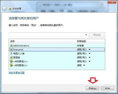 Win7系统没有权限访问共享文件夹网络资源的