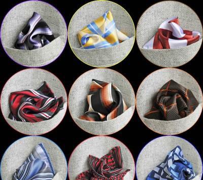 西服口袋巾的几种折法