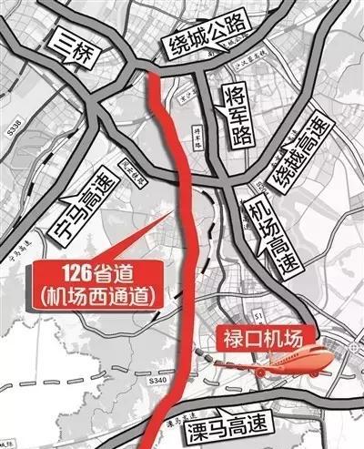 通道, 项目位于现有机场路的西侧,起点与纬九路相接,路线穿过南京绕城