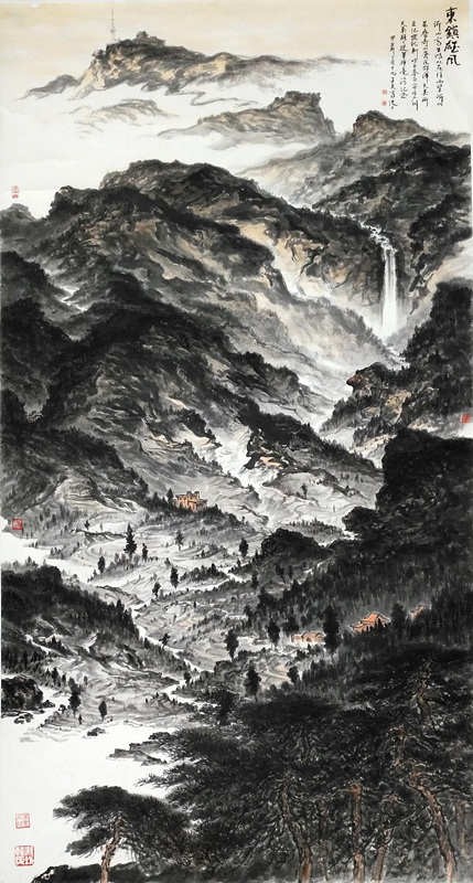 东镇雄风——读韩子富的山水画《大美沂山》