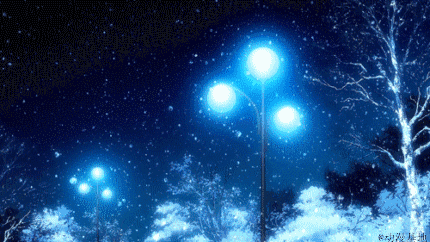 下雪动图夜晚图片