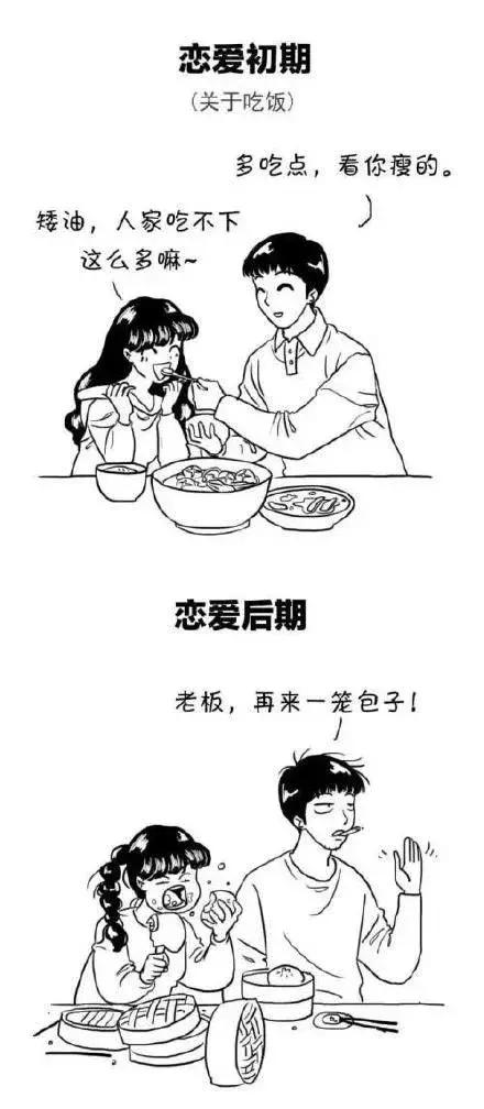 恋爱前和恋爱后的对比吓死我了还好自己是单身狗