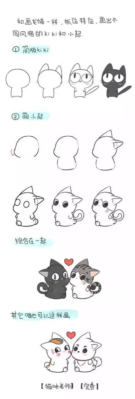 超级简单受欢迎的动漫萌物画法快收藏