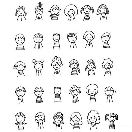 很萌很可爱的手绘表情素材 喜欢简笔画的你不妨拿来玩玩