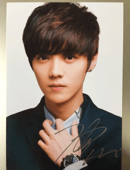 鹿晗的签名还是很好看的,而且鹿晗在签名时很喜欢把鹿上的一点画成