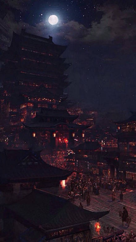 古风夜景新年快乐