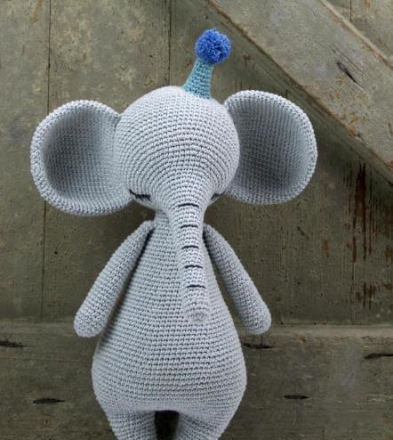 超详细大象钩针编织教程来啦,可做宝宝的安抚玩具哦