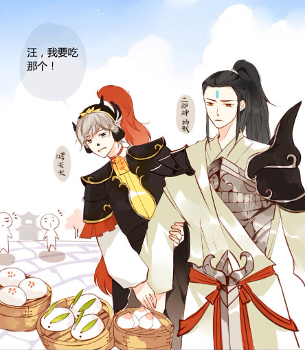 王者荣耀哮天犬化作人形陪杨戬逛街帅气又可爱新cp诞生