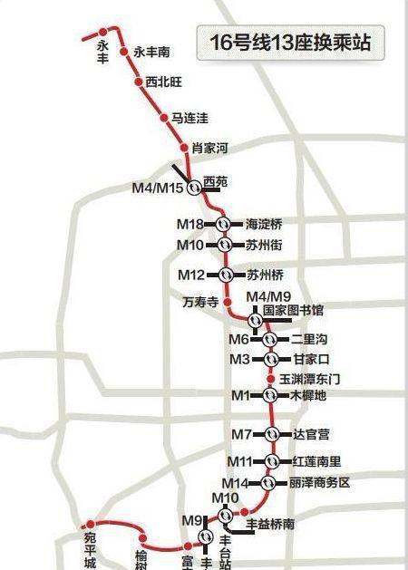 北京16号线地铁线路图图片
