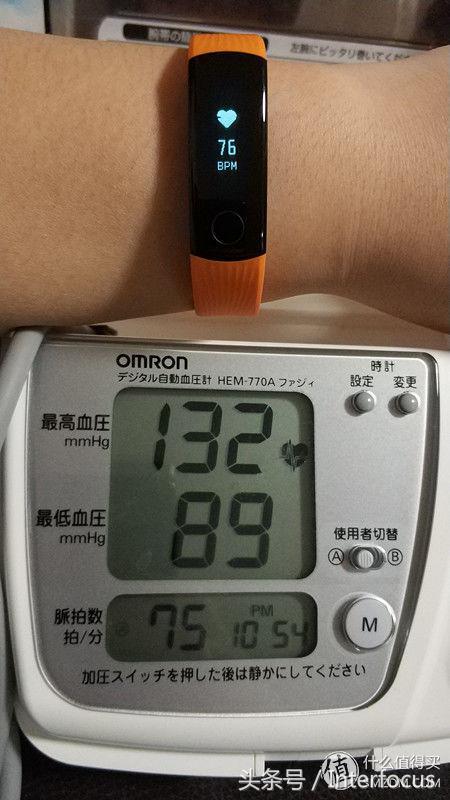 和我家血压计测量对比下,心率为76和75,相当准确了.