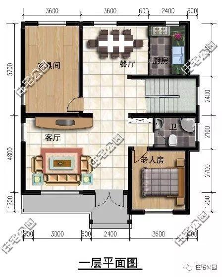 2套相似的农村别墅10x10米,方正户型,第2套7个卧室!