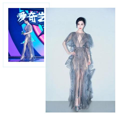 范冰冰3d透视打印裙与杨幂拼性感,就喜欢她野心勃勃的脸!