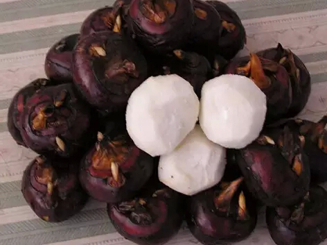 代表甜,让灶王爷多说好话;茨菰(也作"慈菇")的"茨"在沪语里和"是"同音