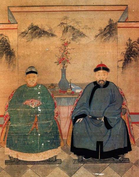 中国古代的夫妻照.