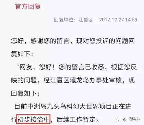 江夏九头鸟科幻大世界项目进展如何? 官方最新回复来啦!