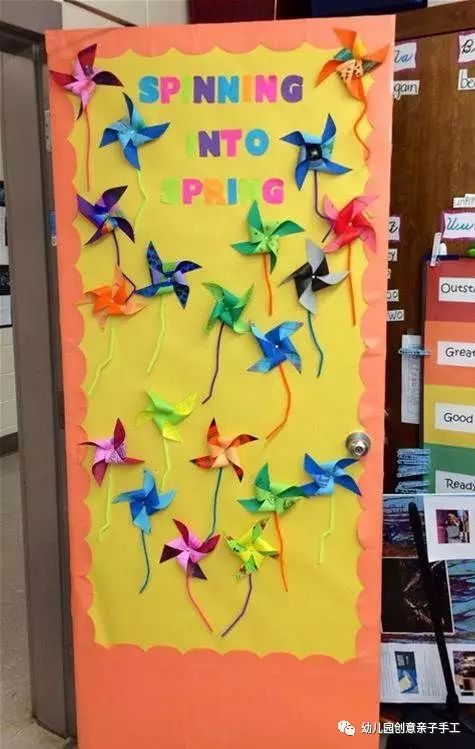 开学环创│幼儿园门口装饰充满阳光的春天气息