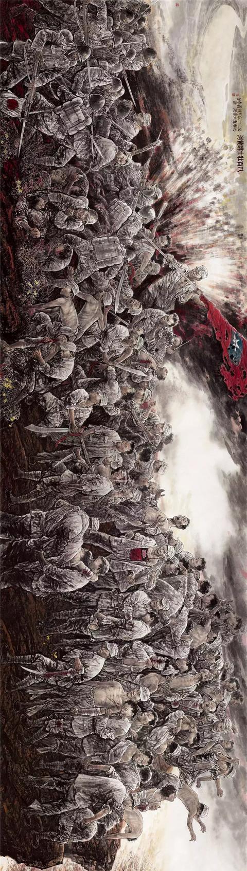 画完它,李新安瘦了整整36斤|八百壮士跳黄河|李新安|画作_新浪网