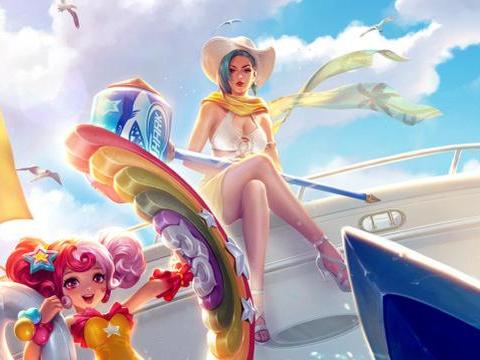 王者荣耀海滩丽影钟无艳,长了个又长又.