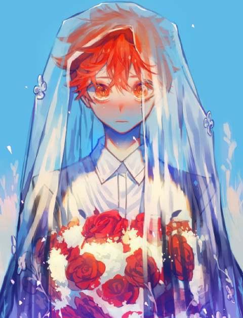 动漫男神穿婚纱的样子真的很美我一个女生看了都想娶回家