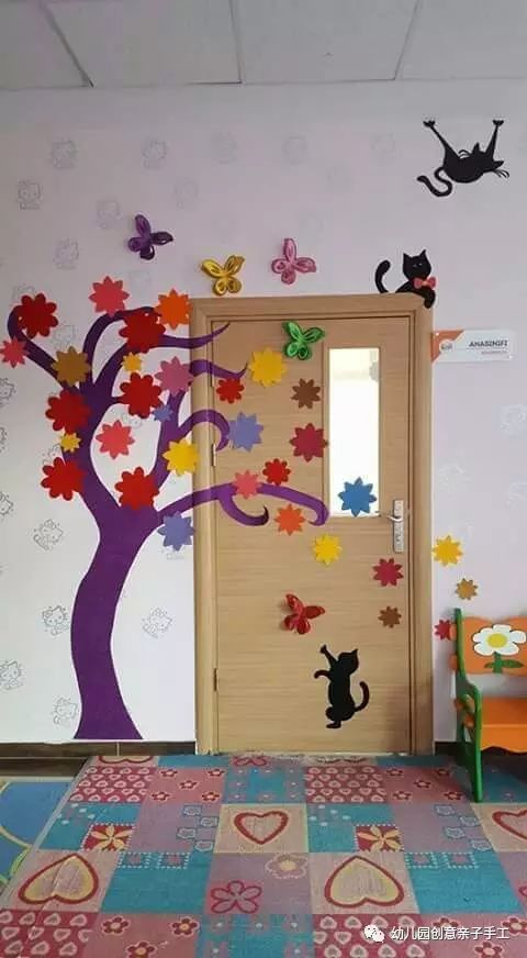 开学环创│幼儿园门口装饰充满阳光的春天气息