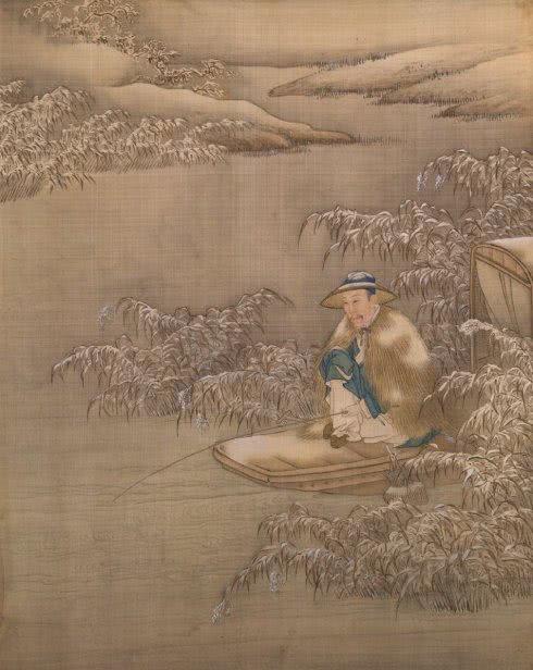 孤舟蓑笠翁,独钓寒江雪.儒者打扮的雍正,诗书美酒载年华.渔夫打扮.