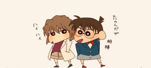 当名侦探柯南变蜡笔小新画风柯南宛如智障哀你的高冷呢