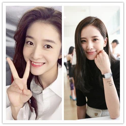 31岁的刘诗诗和21岁的张雪迎,这笑起来的模样,相差好大!