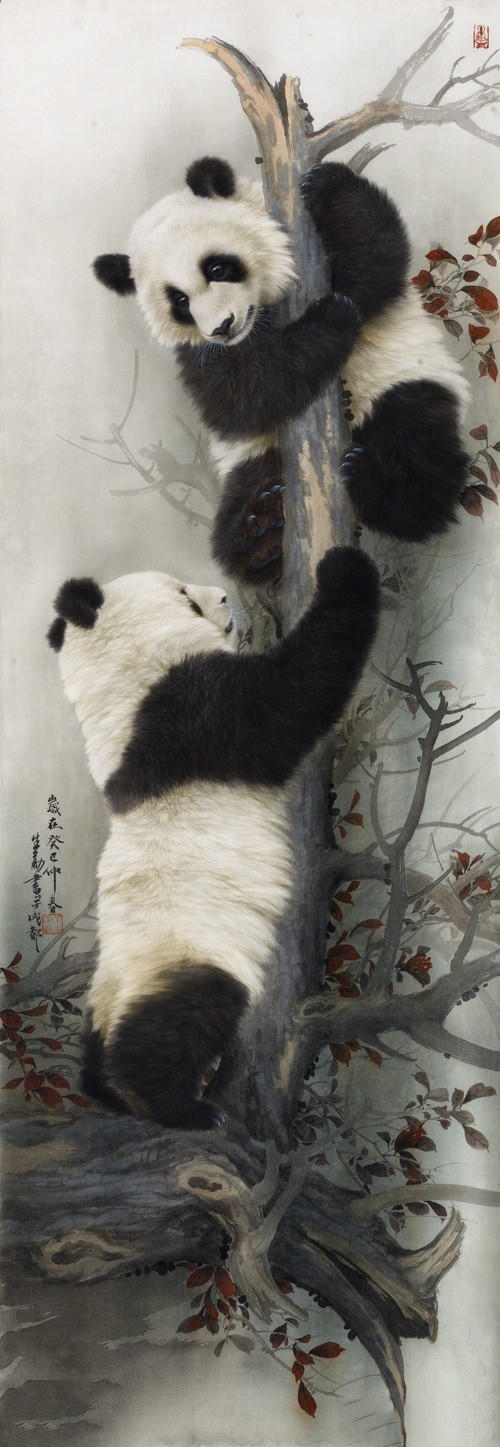 工笔走兽画家王申勇作品!__财经头条