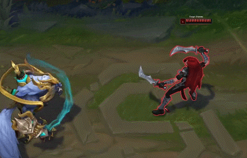 q 技能狼人愤怒地撕咬敌人,金色的特效十分独特.