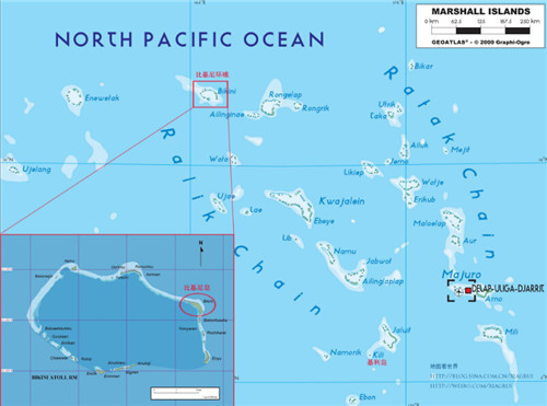 比基尼环礁地图位置图片