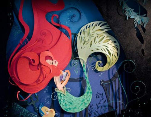 迪士尼公主精美纸雕白雪公主木兰长这样太美了