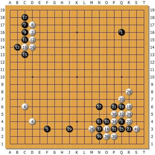 黑27跳疑似问题手,实战被白棋30尖时黑很难受.