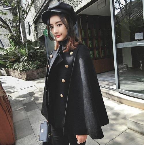 冬季斗篷如何搭配衣服好看?韩版披肩斗篷外套穿搭甜美显气质