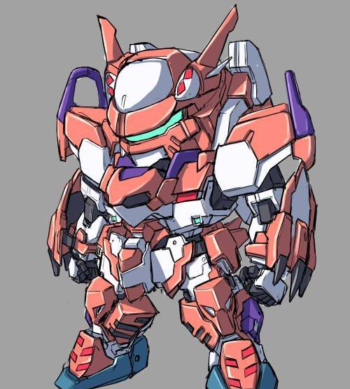 日本插画师的超级q版动漫机器人插画,不单只有高达哟!