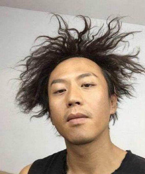 明星炸毛照鹿晗头发最多