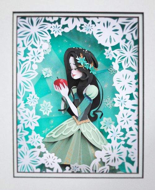 迪士尼公主精美纸雕,白雪公主 木兰长这样太美了!