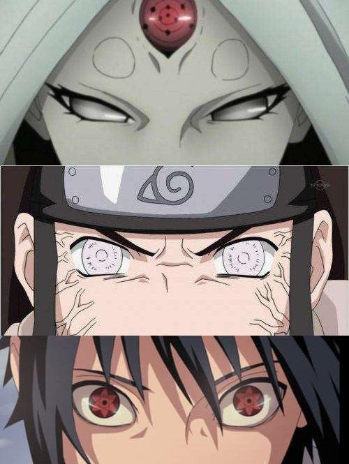 人家写轮眼有三种变化形态,勾玉形态,万花筒,最后究极进化成轮回眼,掉