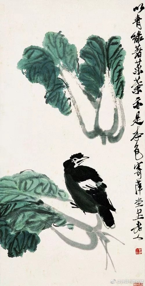 齐白石笔下的百财图送给你