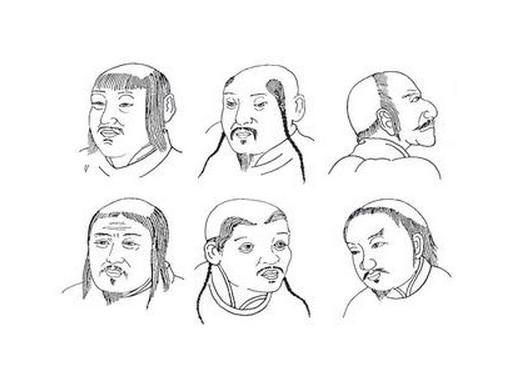 而西夏的突发发型样式还是比较多的,共同点是都比较丑.