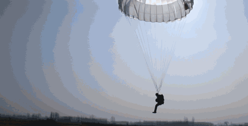 大风天,一组动图来看空降兵的跳伞之旅!