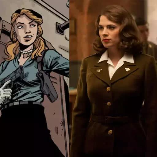 在1974年的《美国队长》第179话中,美队已经和佩姬的侄女—莎伦卡特在