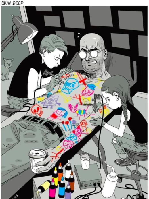 30张超有病世界观插画现代人压力这么大就是这样来的