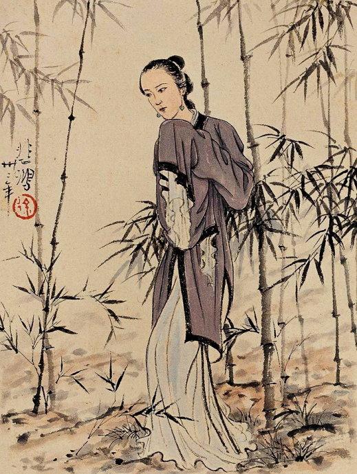 大师徐悲鸿国画人物画像作品欣赏难得一见