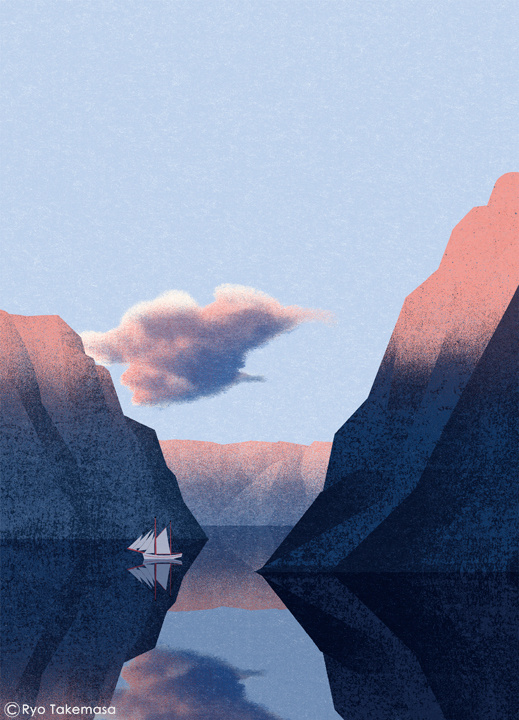 极简的和风插画简直就是小清新的代表了来自日本插画师ryo takemasa