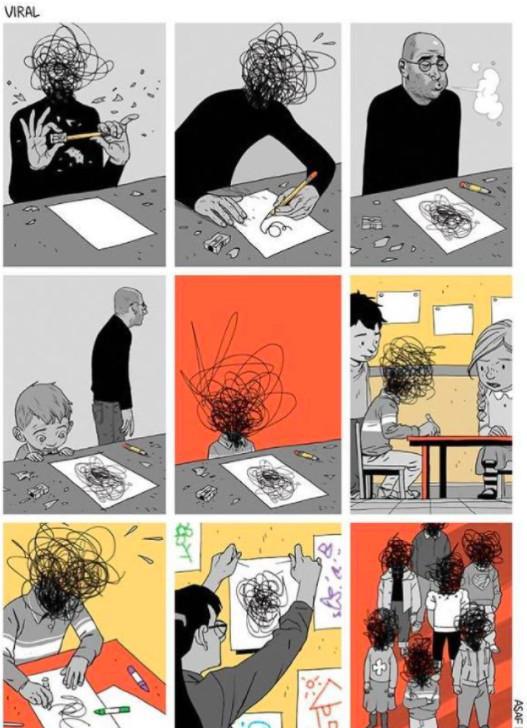 30张超有病世界观插画现代人压力这么大就是这样来的