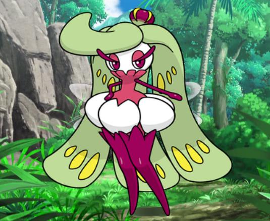 草系属性的兰螳花由伪螳草进化而来,她的样貌常常会让人误以为是螳螂