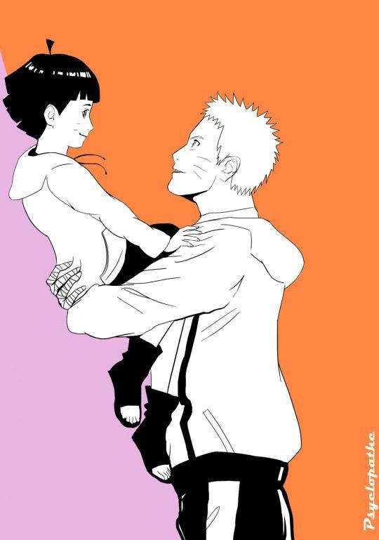 向日葵也是非常的可爱,每当鸣人爸爸回家都会让鸣人抱抱才开心.